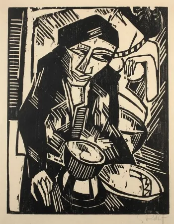 Гравюра На Дереве Schmidt-Rottluff - Melancholie