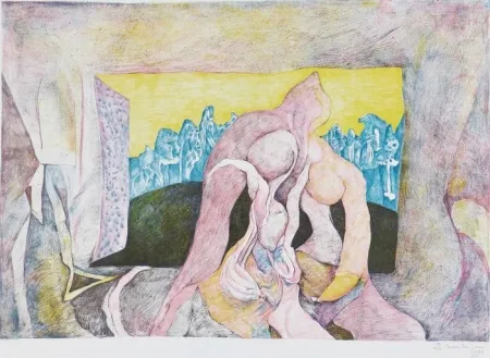 Литография Schoendorff - La fenêtre