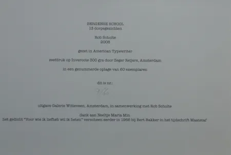 Сериграфия Scholte - Bergen, 13 dorpsgezichten, gafiekmap