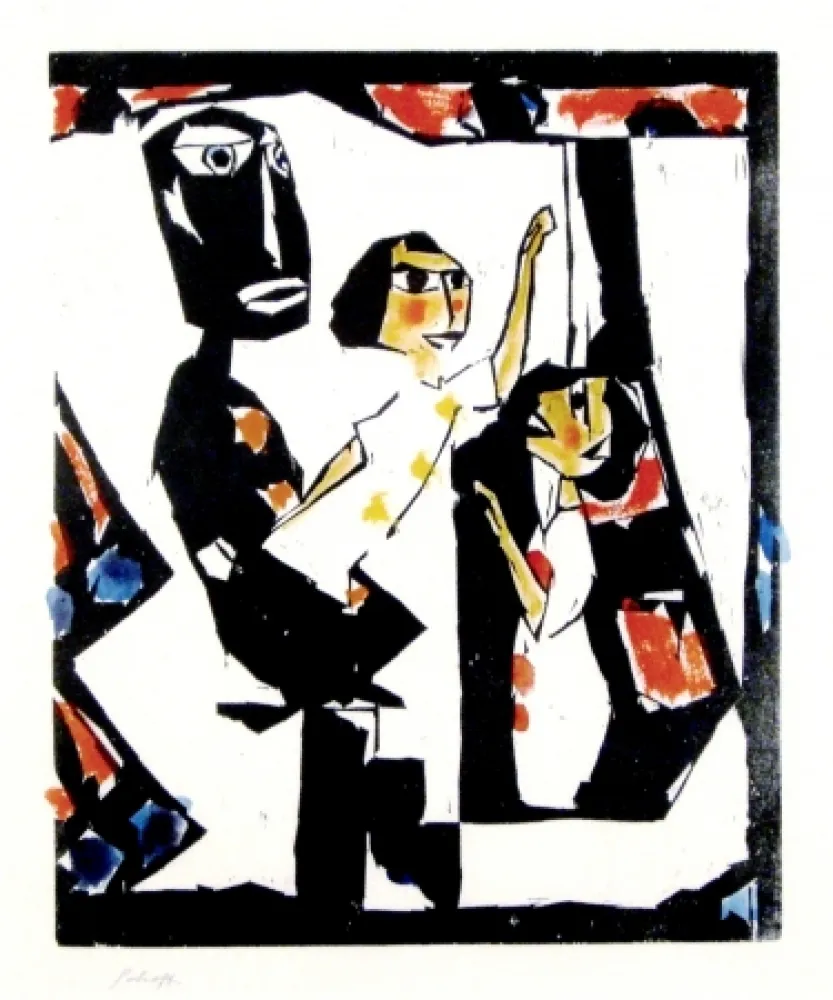 Гравюра На Дереве Schott - Thetaer (Theatre)