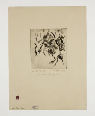 Гравюра Сухой Иглой Schubert - Trunkener Bacchante (Drunken Bacchant)