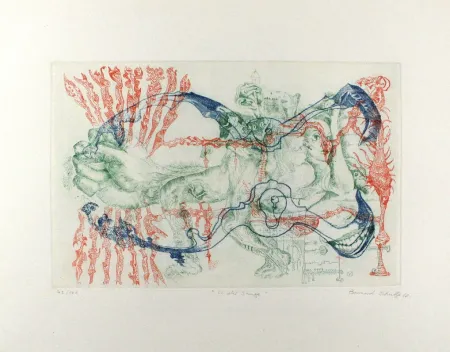 Гравюра Schultze - In der Zange