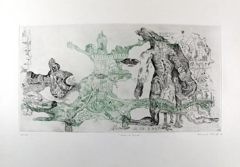 Офорт Schultze - Vereint Euch