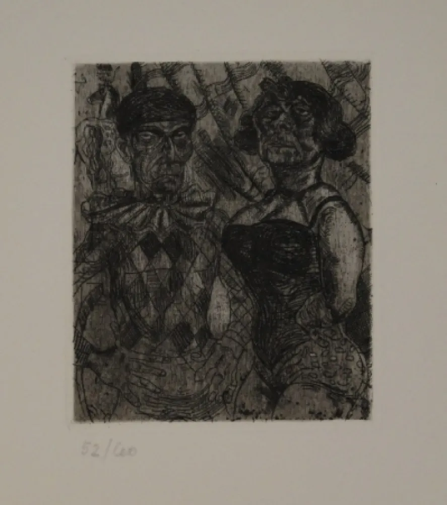 Офорт Schürch - Artistenpaar