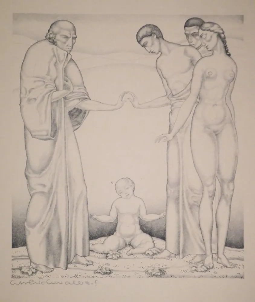 Литография Schwalbach - 10 Original Steinzeichnungen