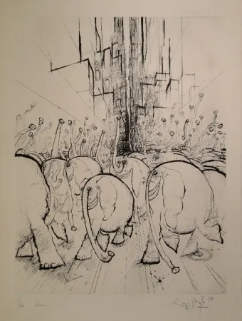 Офорт Searle - Festival