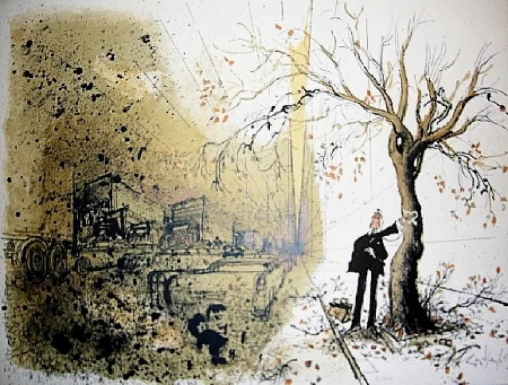 Литография Searle - The Casualty