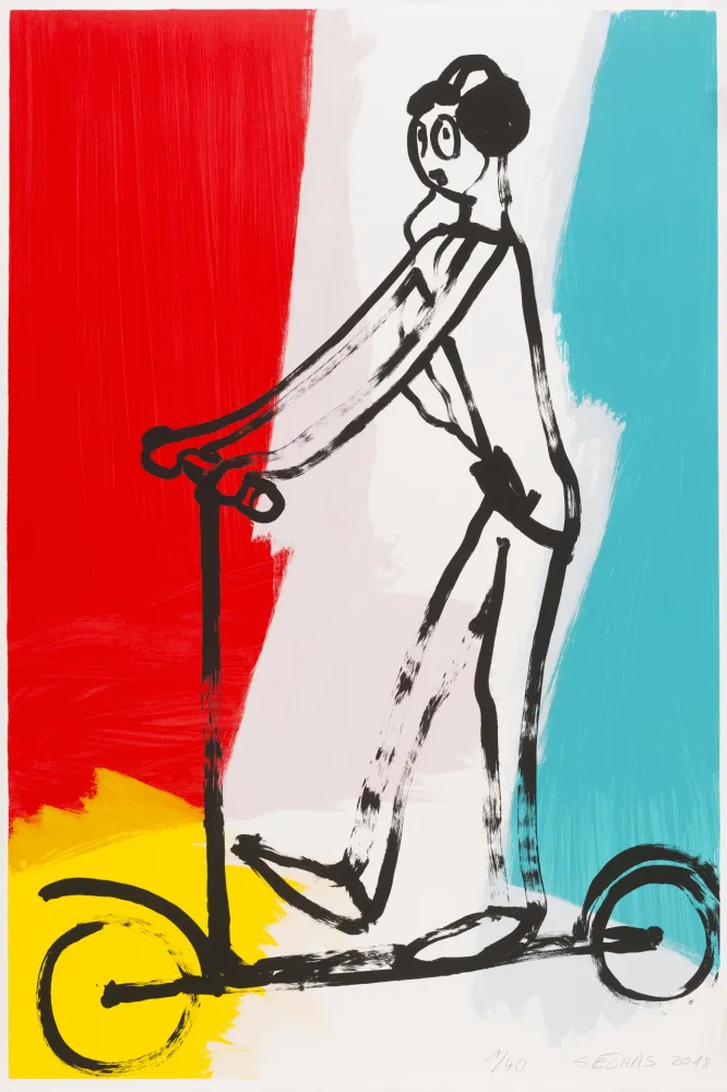 Сериграфия Séchas - Trottinette