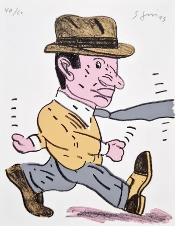 Литография Segui - Cravate au vent