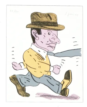 Литография Segui - Cravate au vent