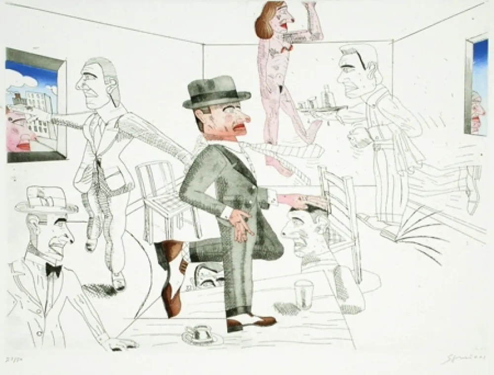 Офорт И Аквитанта Segui - Después de Algunos Copas