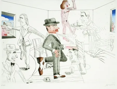 Офорт И Аквитанта Segui - Después de Algunos Copas