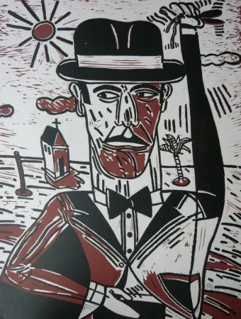 Литография Segui - Homme aux castagnettes