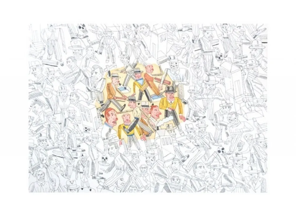 Офорт И Аквитанта Segui - LA FOULE