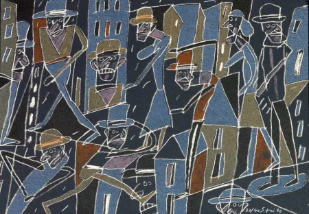 Литография Segui - Le froid bleu des contre nuits 2