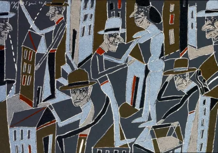 Литография Segui - Le froid bleu des contre nuits 3