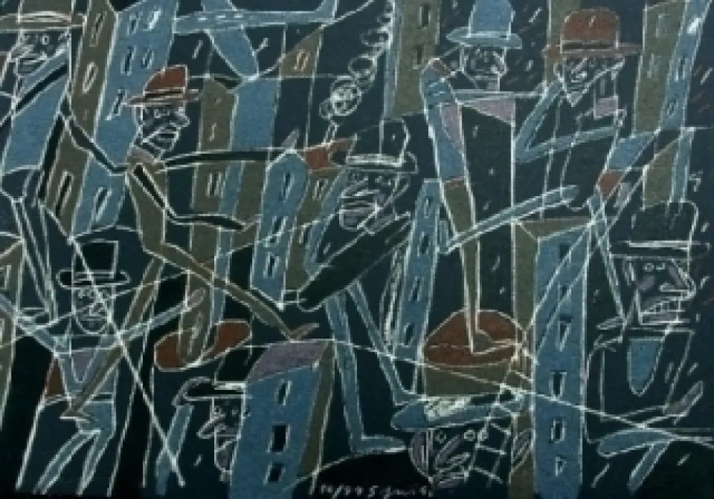 Литография Segui - Le froid bleu des contre-nuits