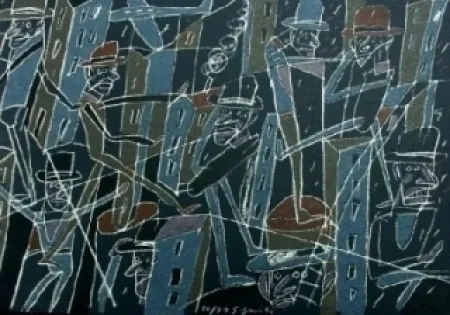 Литография Segui - Le froid bleu des contre-nuits