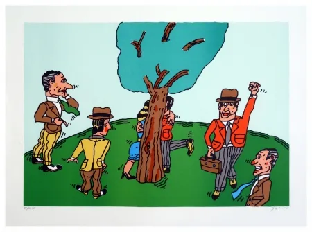 Литография Segui - Les amoureux