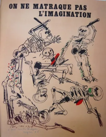 Литография Segui - On ne matraque pas l'imagination
