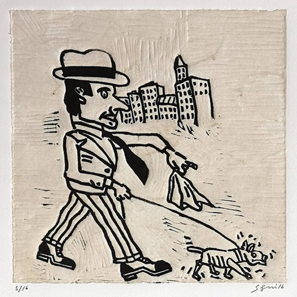 Карборунд Segui - Promeneur au chien