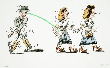 Литография Segui - Regard furieux