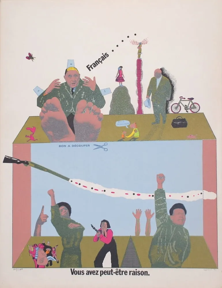 Литография Segui - Sans Démagogie