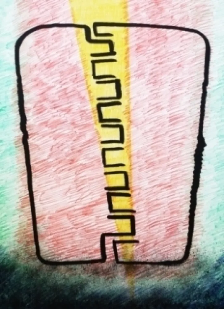 Литография Serrano - Dialogo en negro