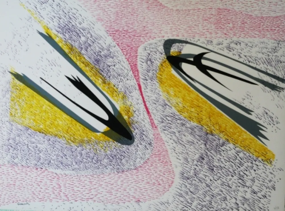 Литография Serrano - Dialogue spatial