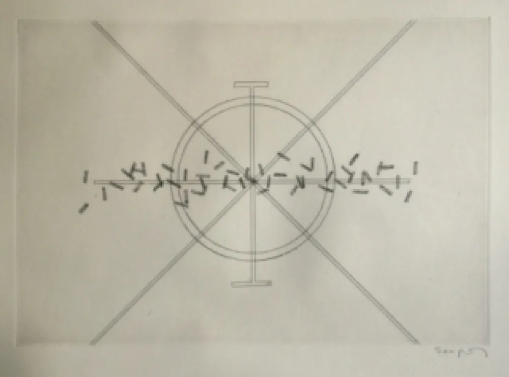 Гравюра Сухой Иглой Seuphor - Sans titre