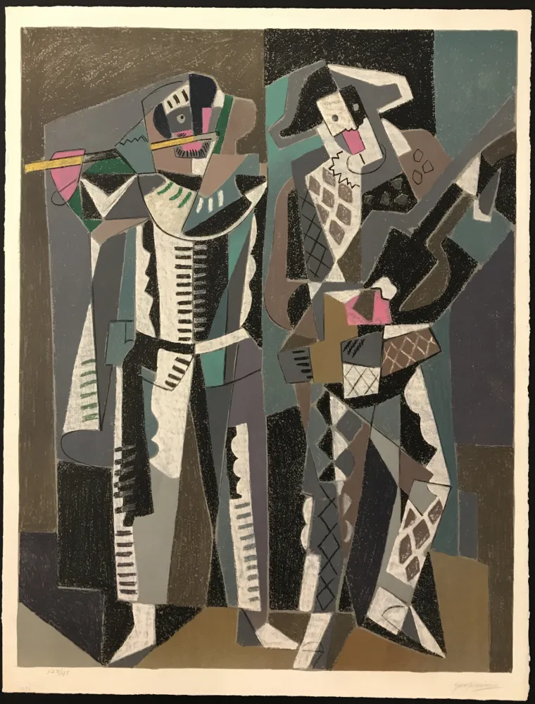 Литография Severini - Commedia dell’Arte