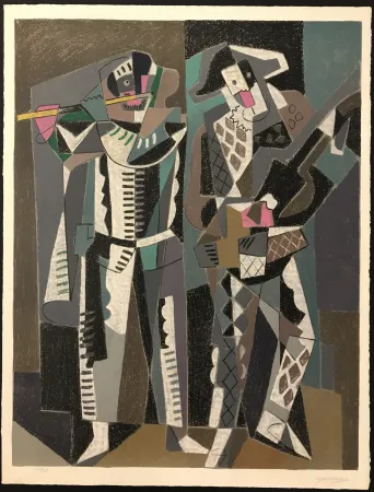 Литография Severini - Commedia dell’Arte