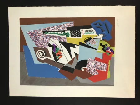 Литография Severini - Natura morta e Violino