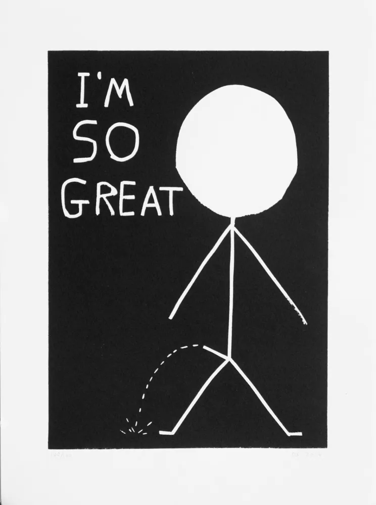 Линогравюра Shrigley - I am so great