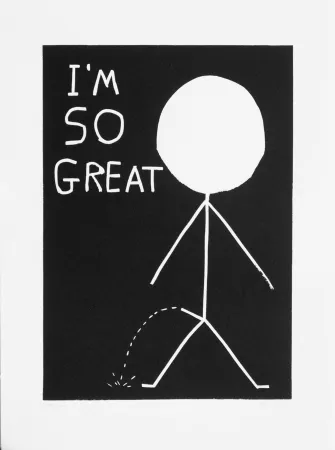 Линогравюра Shrigley - I am so great