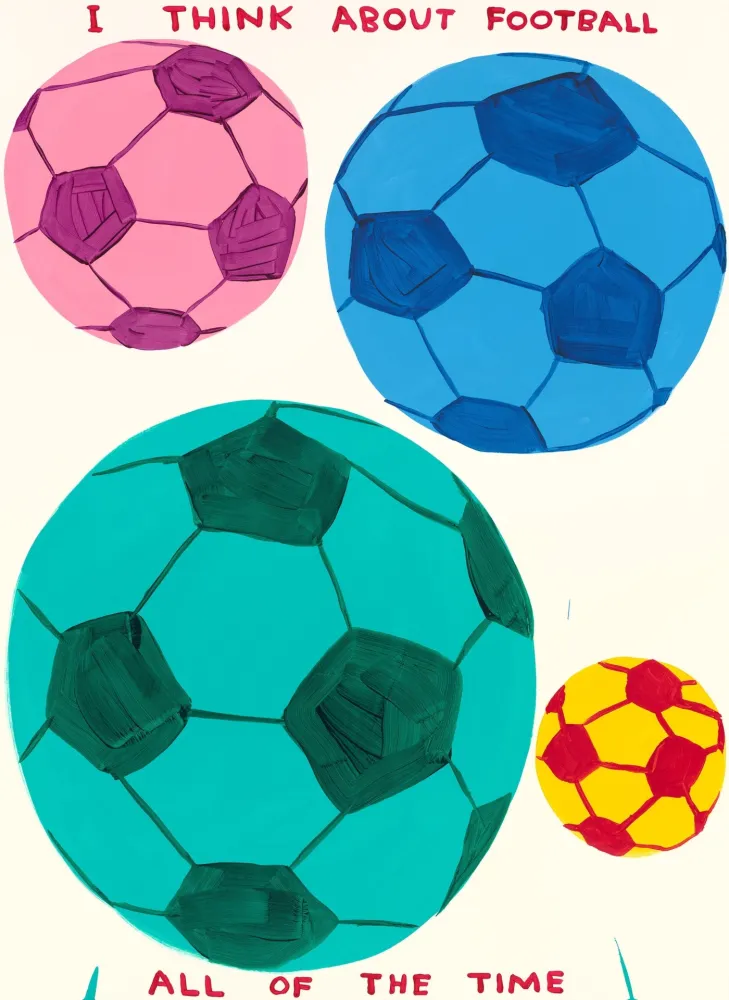 Сериграфия Shrigley - I Think About Football All Of The Time AP