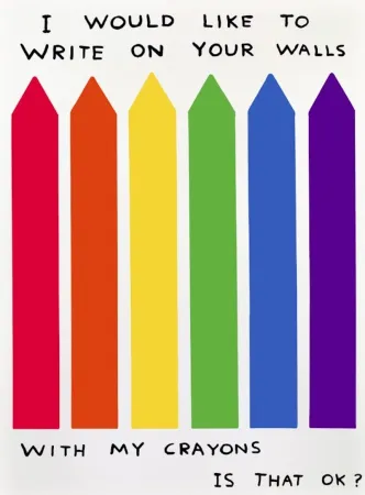 Нет Никаких Технических Shrigley - I would like to write on your wall with my crayons is that OK?