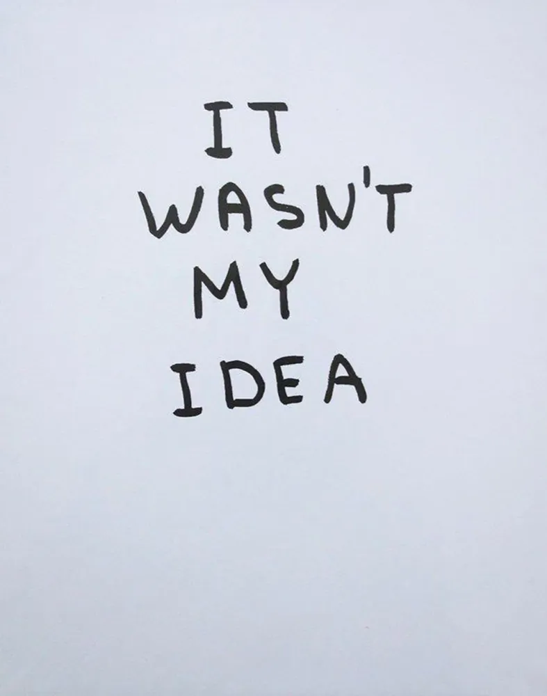 Многоэкземплярное Произведение Shrigley - It Wasn't My Idea
