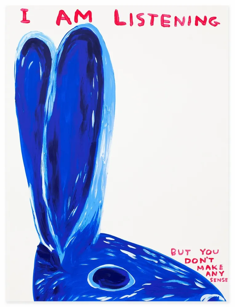 Сериграфия Shrigley - Untitled (I Am Listening)