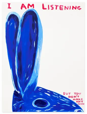 Сериграфия Shrigley - Untitled (I Am Listening)
