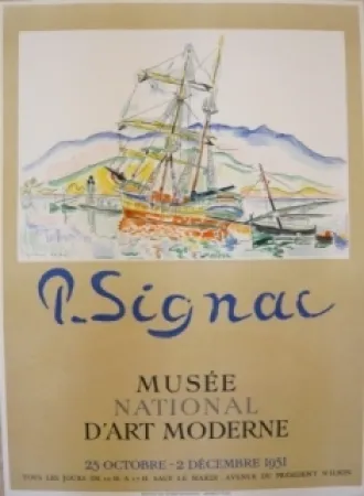 Афиша Signac - Affiche exposition Musée d'art moderne