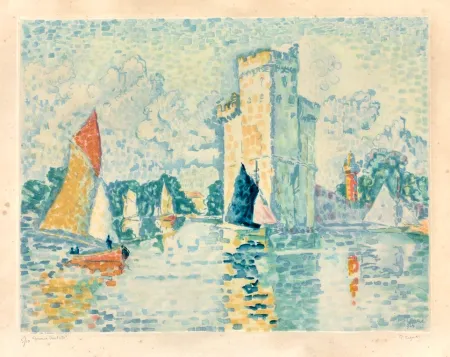 Акватинта Signac - L’entrée du port de La Rochelle