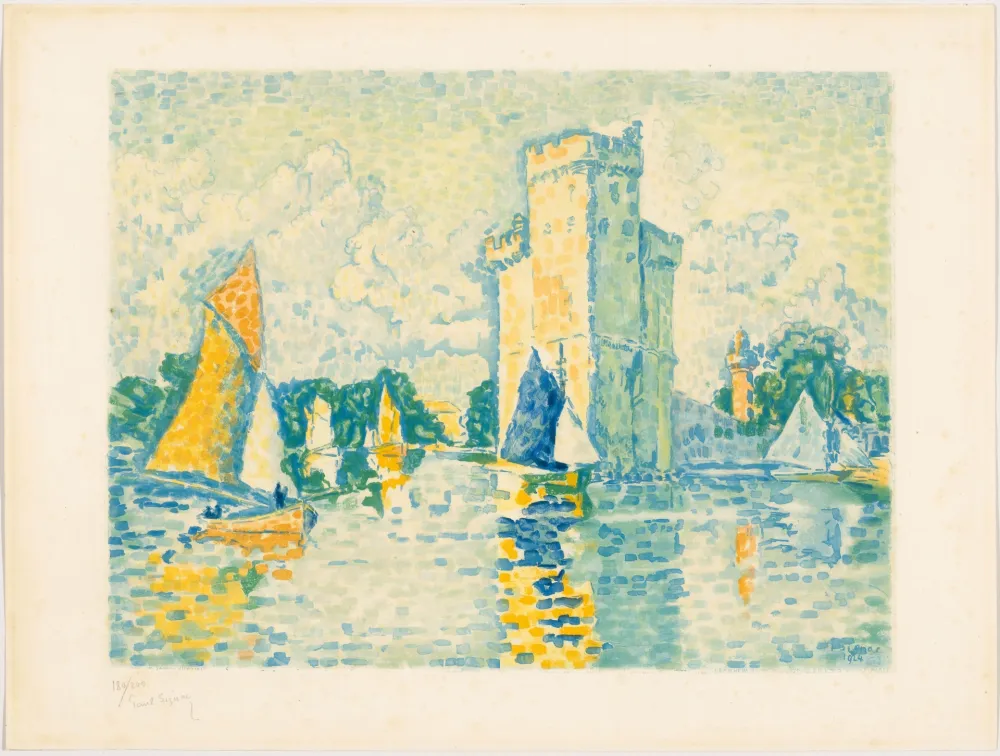 Акватинта Signac - Paul Signac, Le Port de La Rochelle. 1924. Aquatinte signée. 