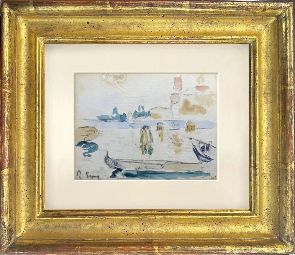 Нет Никаких Технических Signac - VUE SUR LE PORT AVEC BATEAU DE REPOS