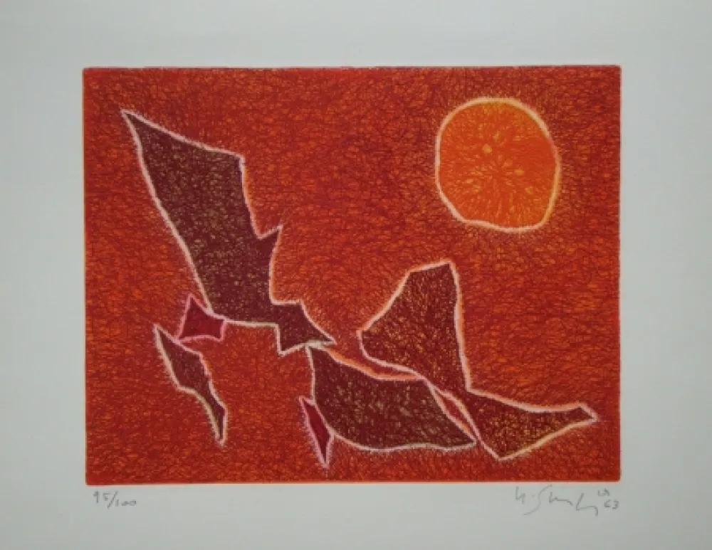 Офорт И Аквитанта Singier - Migration Solaire