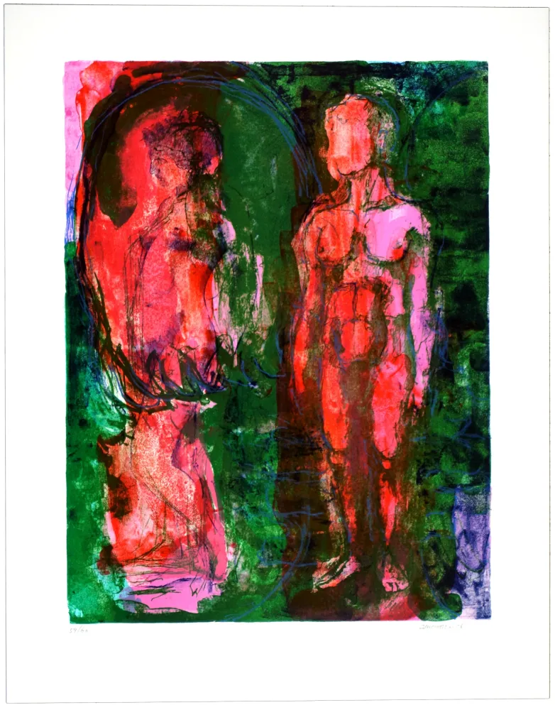 Литография Siversten - Figure et faune 