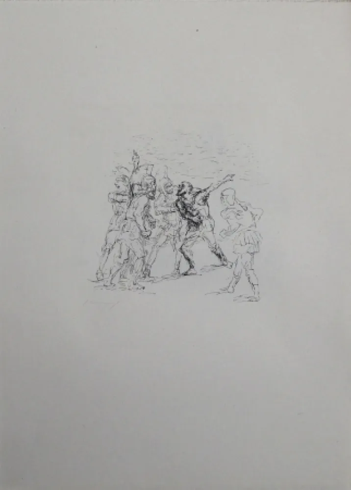 Литография Slevogt - Der verwundete Hellene