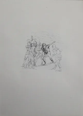 Литография Slevogt - Der verwundete Hellene