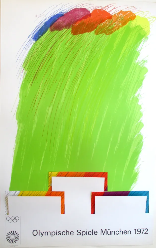 Литография Smith - OL 1972, original colourlithograph on a double sheets with cut-outs