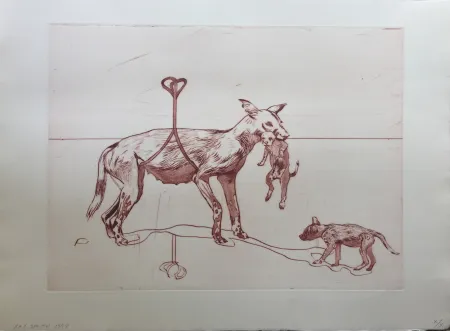 Офорт И Аквитанта Smith - Perros de piedra I C